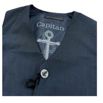 Daniele Alessandrini Gilet Tinta Unita per Neonato 1296B00165 BLU DANIELE ALESSANDRINI 