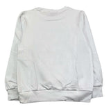 Gaelle Sweatshirt Rundhalsausschnitt Einfarbig mit Kontrastdruck Weiß für Mädchen