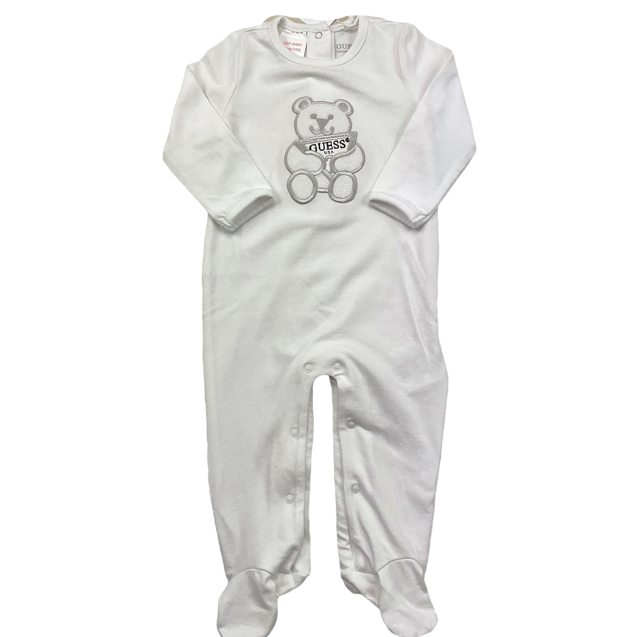 GUESS tutina tinta unita gircollo Bianco per Neonata H3YW02J1314 BIANCO GUESS 