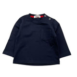 Y-CLU shirt girocollo tinta unita con taschino Blu per Neonato BYN10738 BLU Y-CLU 