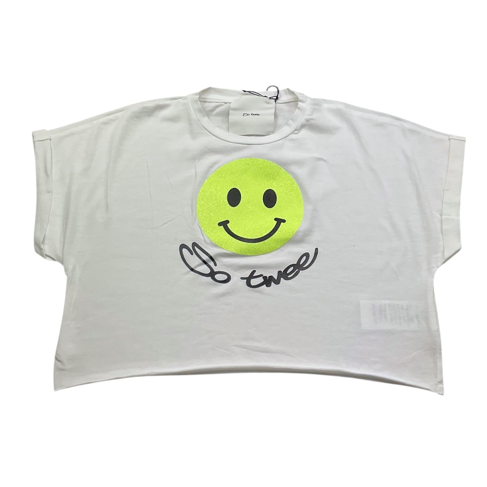 So Twee By Miss Grant T-Shirt Girocollo Tinta Unita con Brillantini per Bambina ST0067 BIANCO SO TWEE BY MISS GRANT 