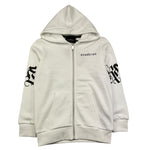 JOHN RICHMOND felpa con zip e cappuccio tinta unita con stampa  Bianco per Bambino RBA25048FE BIANCO JOHN RICHMOND 