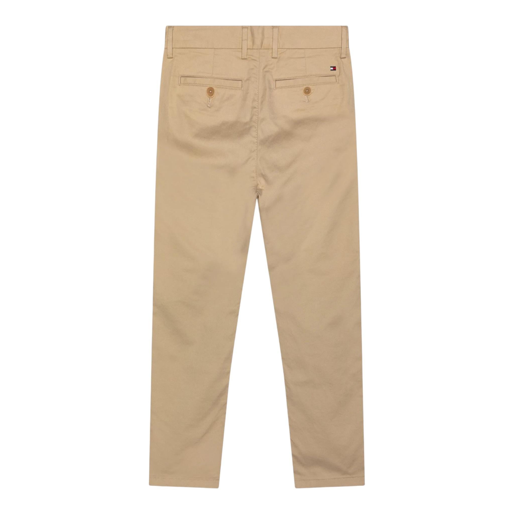 Tommy Hilfiger Pantalone tinta unita con Girovita Regolabile Beige per Bambino KB0KB08609T BEIGE TOMMY HILFIGER 