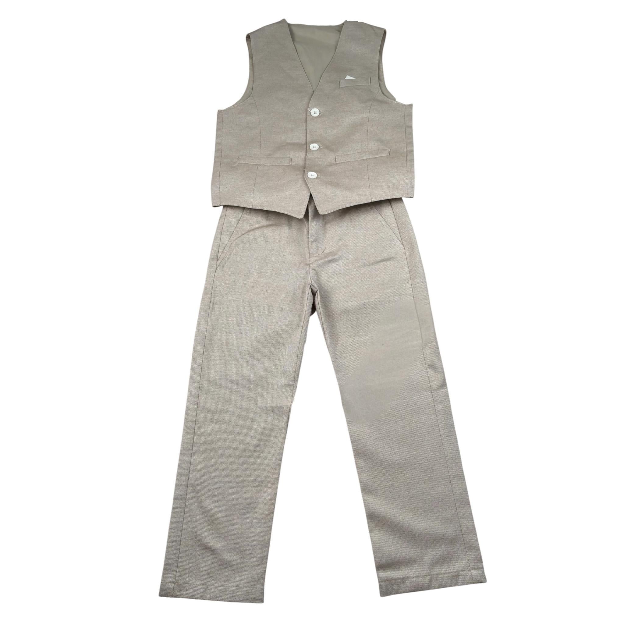 New Gereration Completo 2 Pezzi Gilet-Pantalone Beige per Bambino 42631 BEIGE NEW GERERATION 
