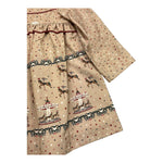 MIRANDA abito manica lunga tinta unita fantasia stellare Beige per Bambina 360259 BEIGE MIRANDA 