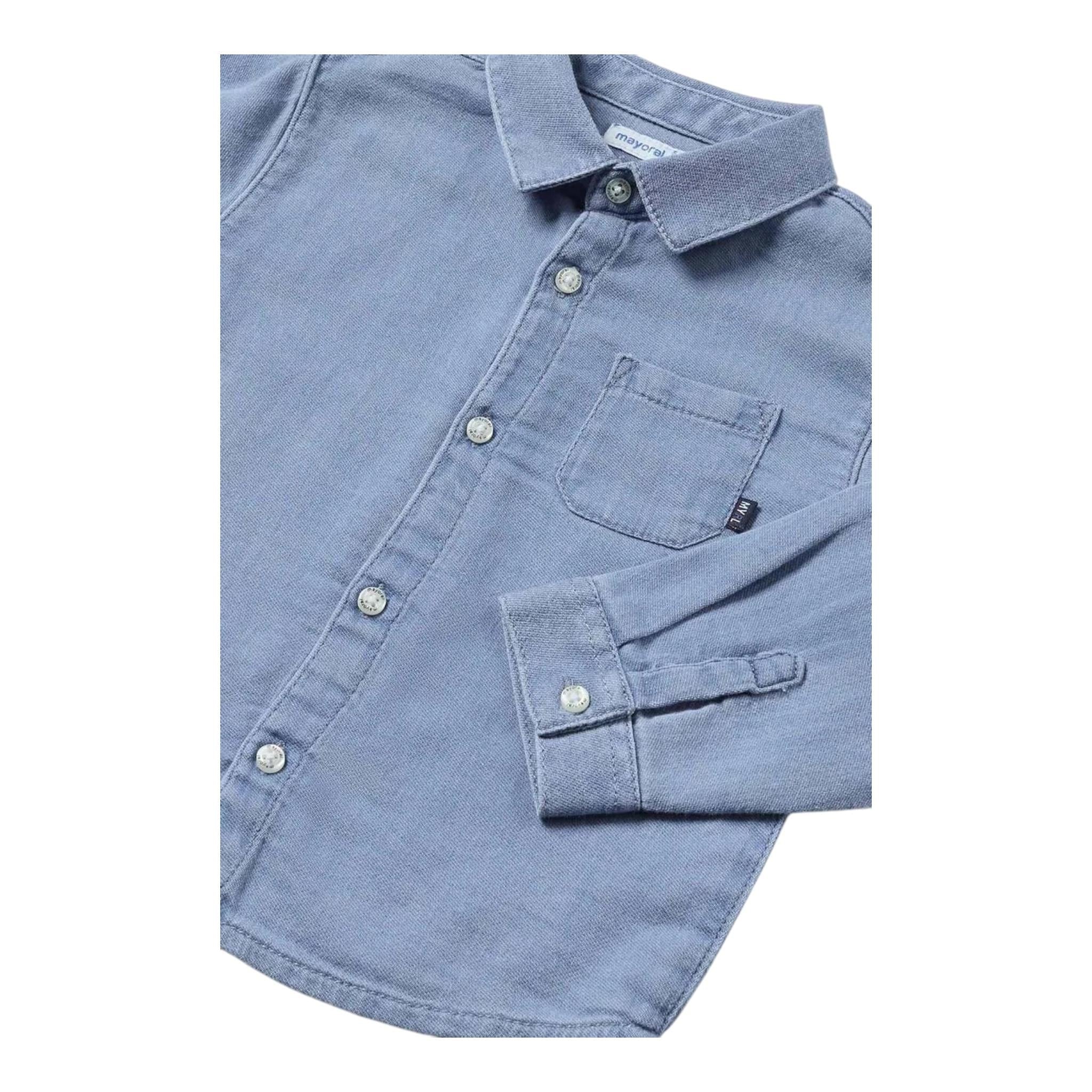 MAYORAL camicia in denim tinta unita con bottoni Azzurro per Neonato 2192 AZZURRO MAYORAL 