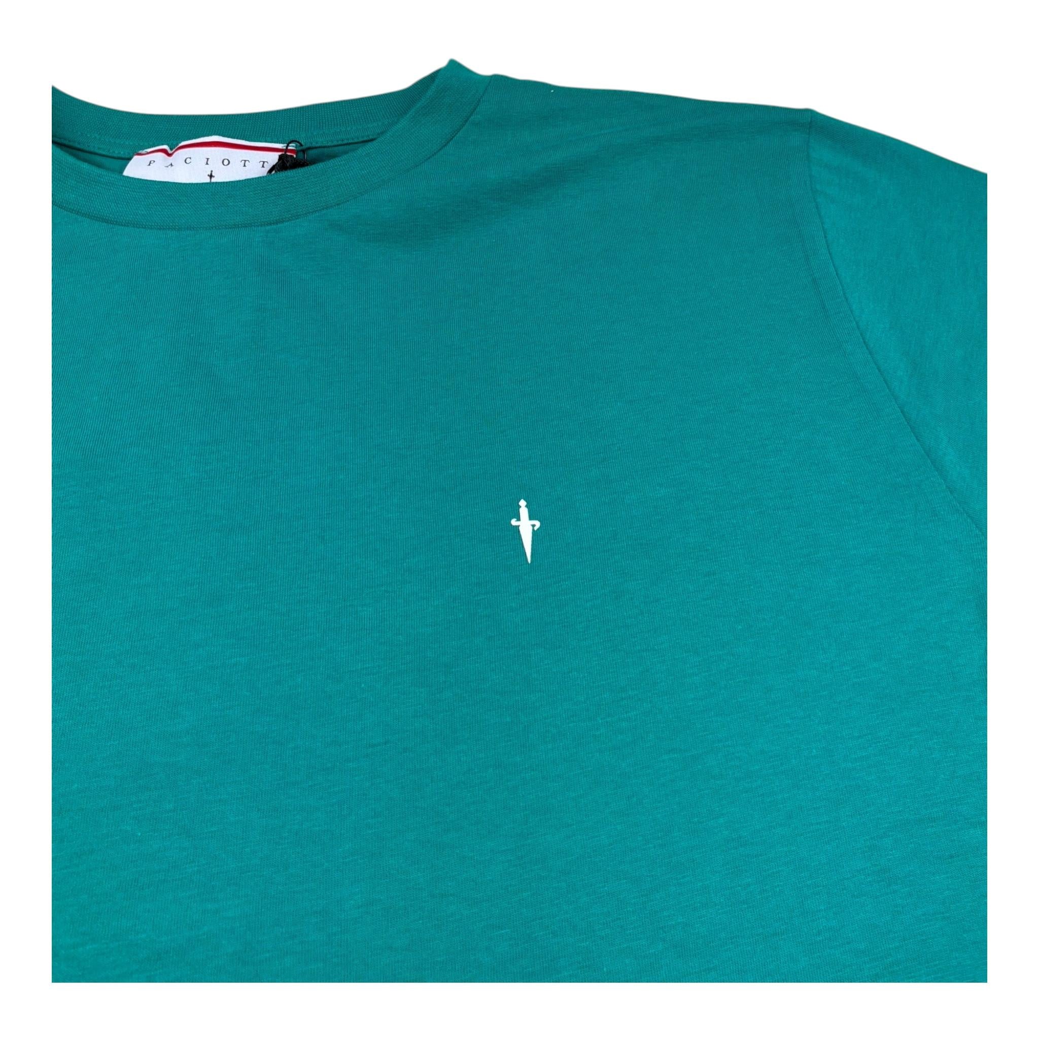 Cesare Paciotti T-Shirt Girocollo Tinta Unita con Logo per Bambino TSP5155J VERDE CESARE PACIOTTI 