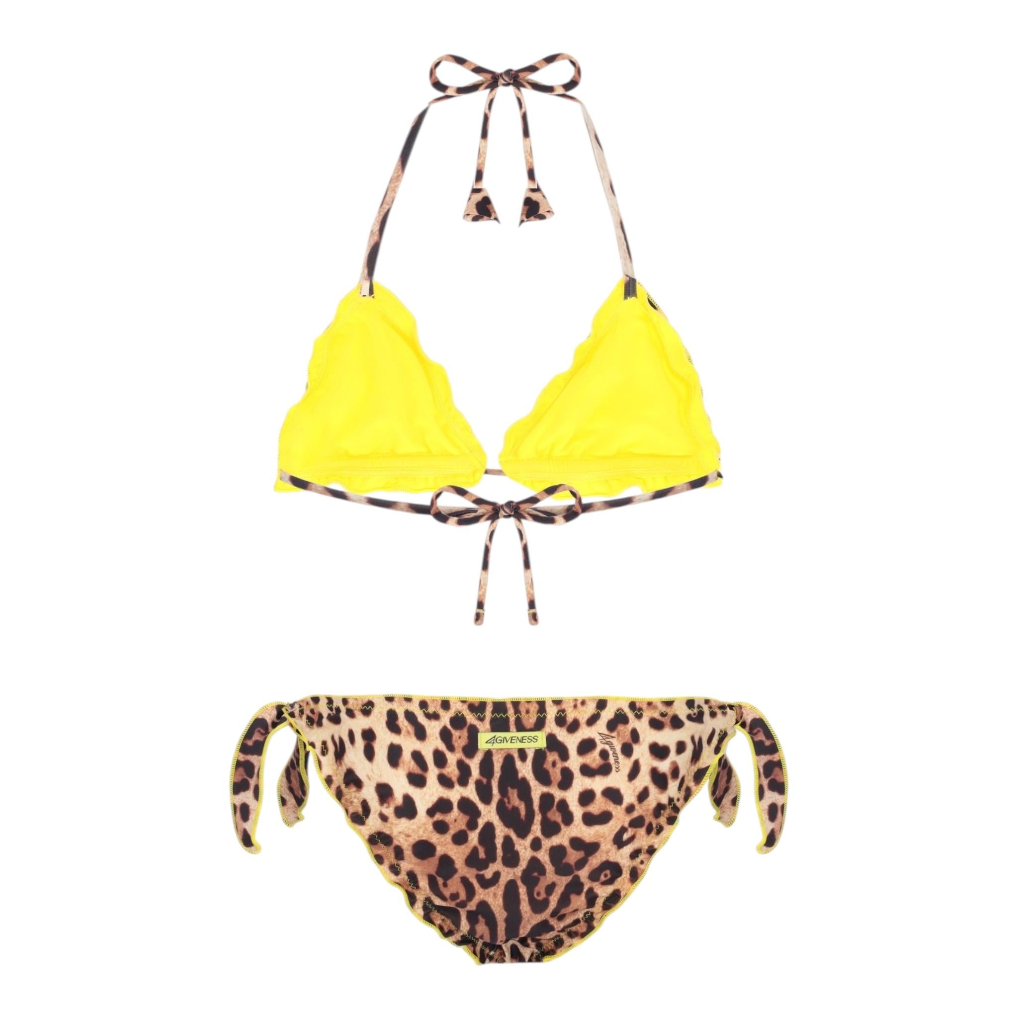 4Giveness Costume 2 Pezzi Triangolo-Slip per Bambina 125GBWBK5106 MARRONE 4GIVENESS 