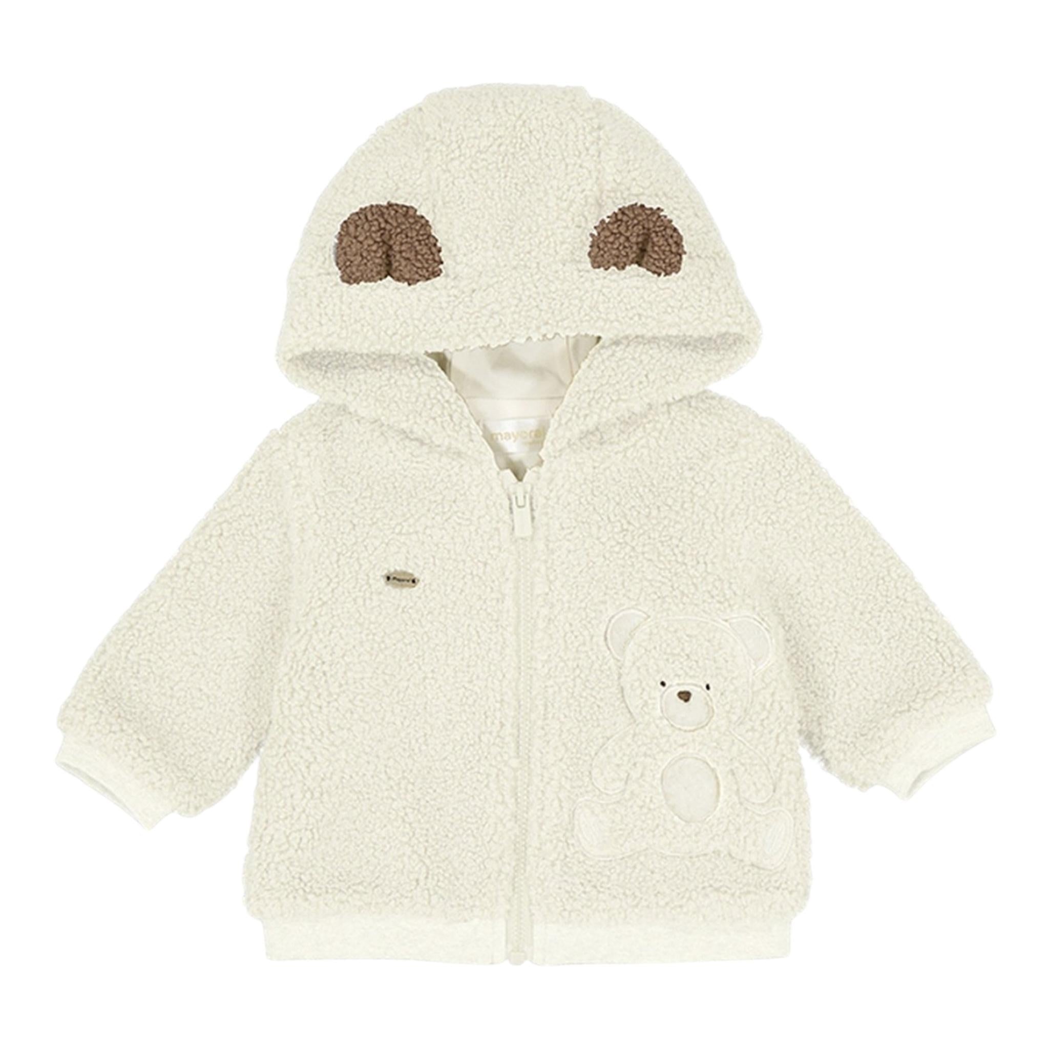 MAYORAL cappottino tinta unita modello teddy con zip e cappuccio Panna per Neonato 2450X PANNA MAYORAL 