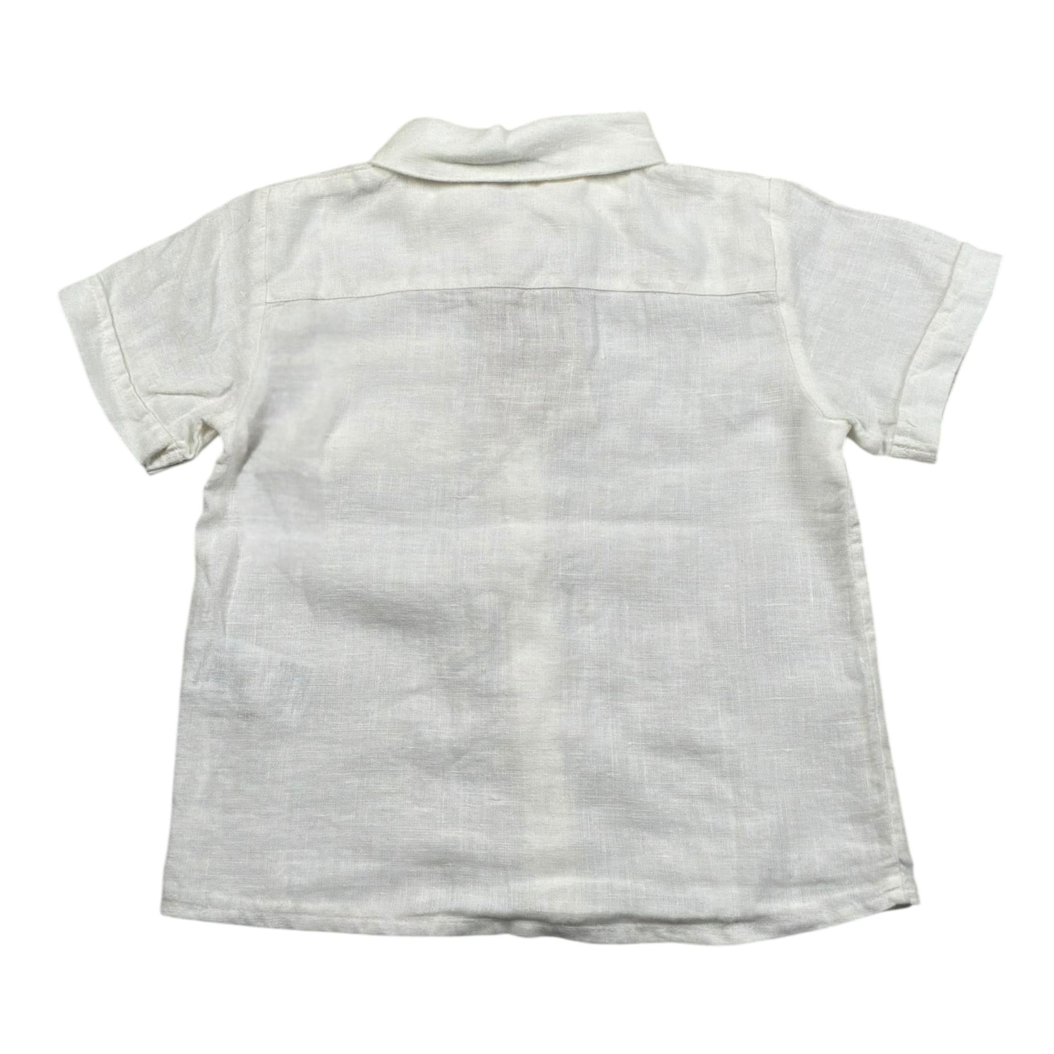 Wedoble Camicia Mezza Manica Tinta Unita per Neonato V2508914TN PANNA WEDOBLE 