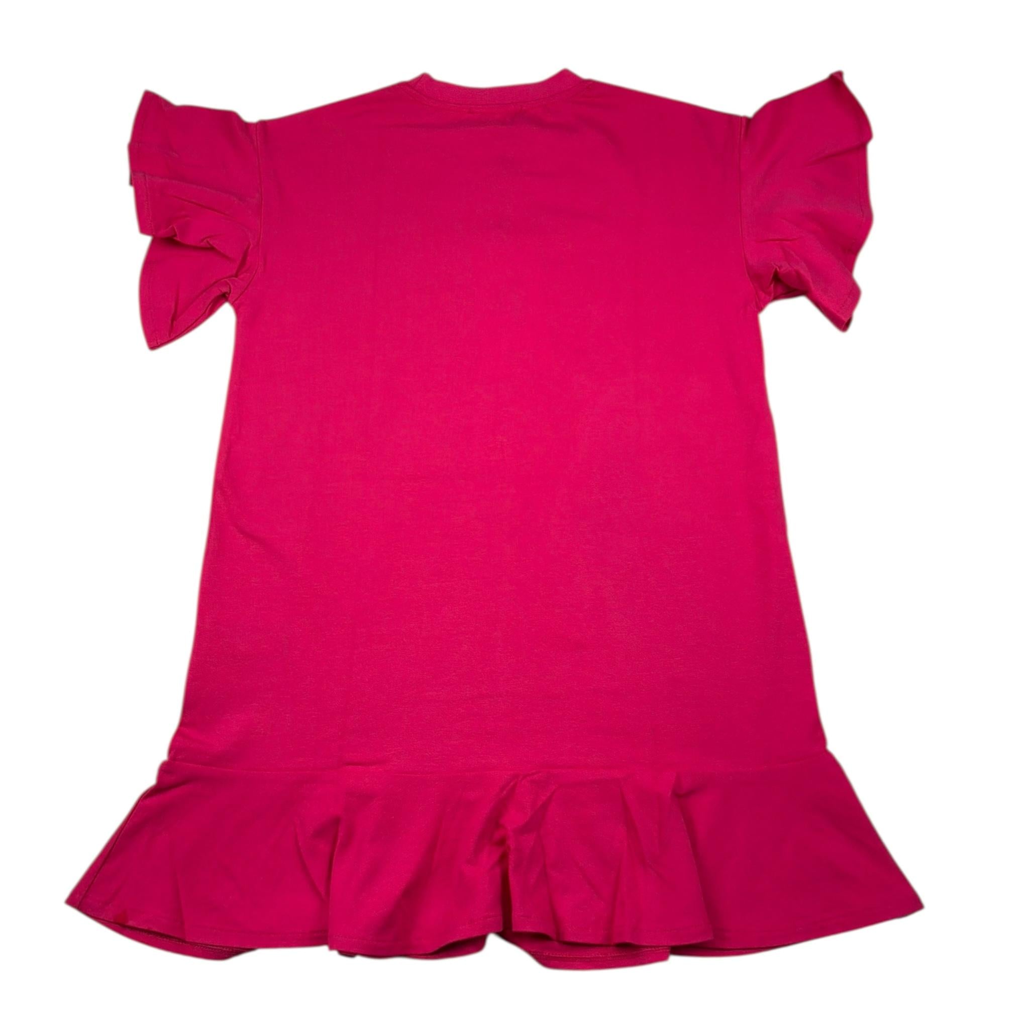 Gaelle Abito Mezza Manica Tinta Unita con Logo per Bambina 2746V00054 FUXIA GAELLE 