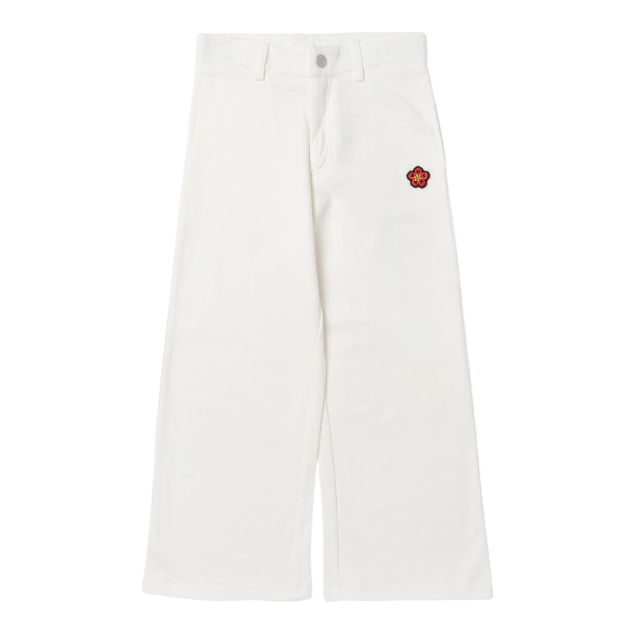 KENZO pantalone tinta unita modello palazzo Panna per Bambina K14275 PANNA KENZO 