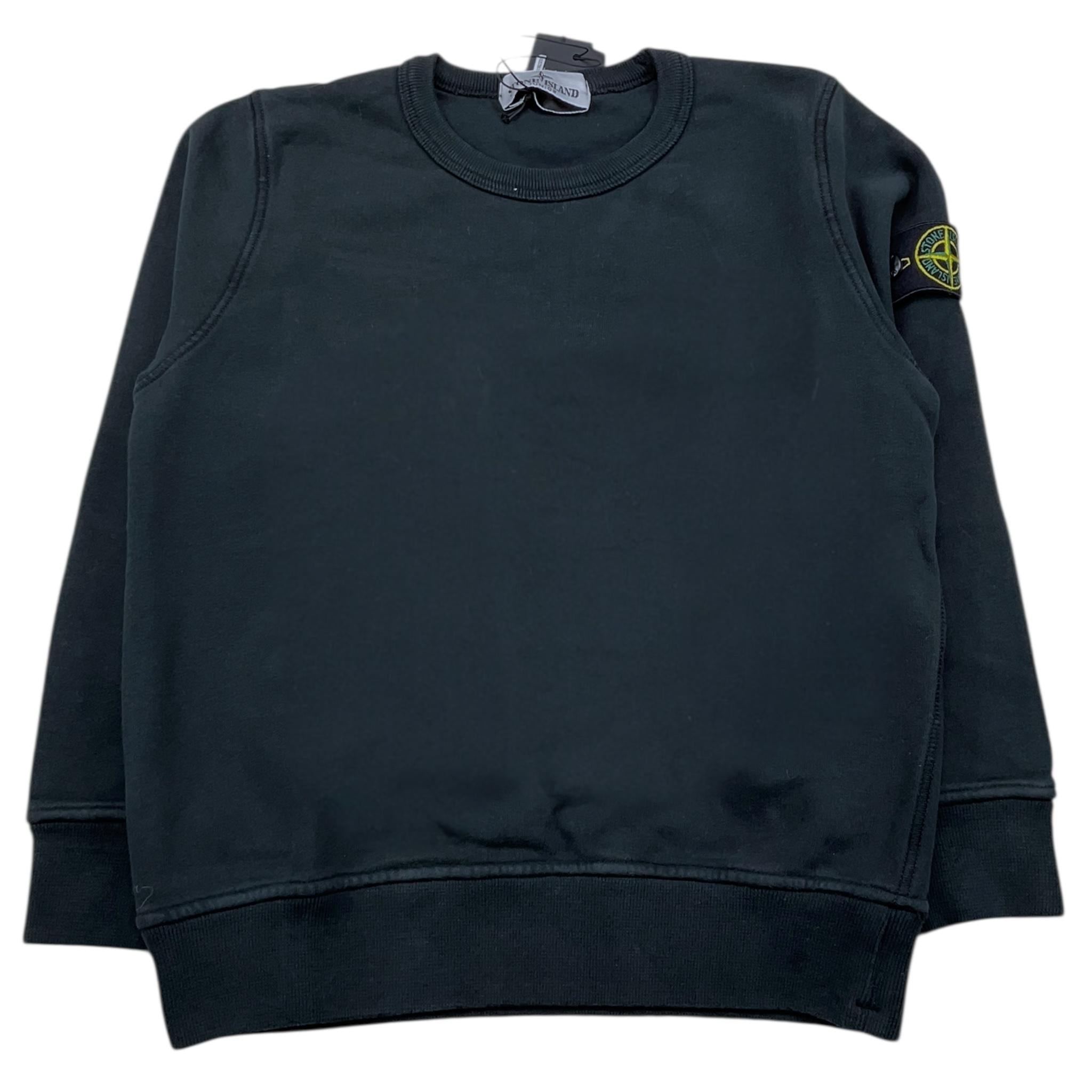 STONE ISLAND felpa chiusa girocollo tinta unita Nero per Bambino 791661320 NERO STONE ISLAND 