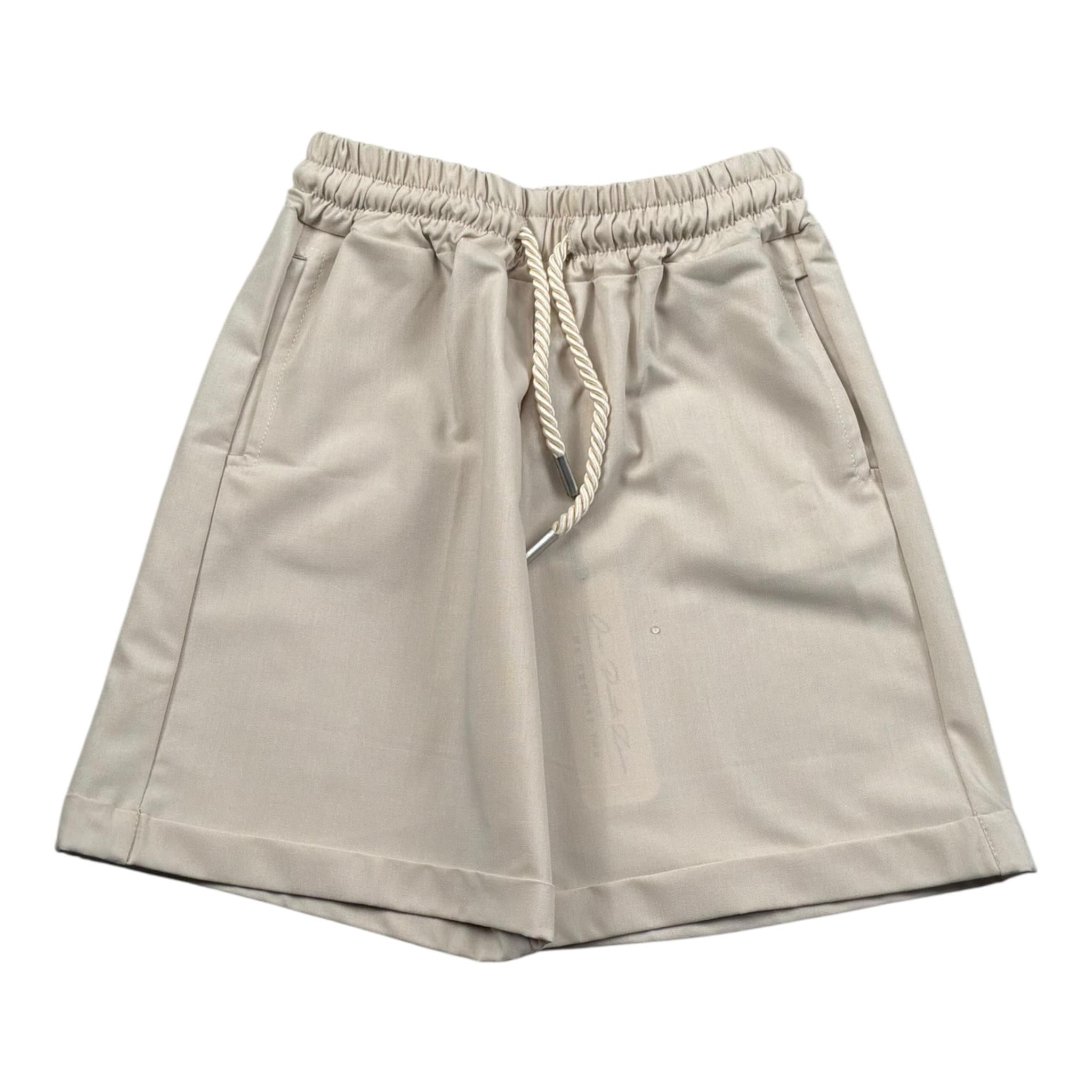 Duepuntozero Bermuda Tinta Unita con Elastico In Vita per Bambino BMB325R BEIGE DUEPUNTOZERO 