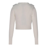 MARC ELLIS maglia tinta unita con bottoni stelle Bianco per Bambina JMJSW00106 BIANCO MARC ELLIS 