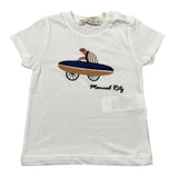 Manuel Ritz T-Shirt Girocollo Tinta Unita con Ricamo per Neonato MR3109 BIANCO MANUEL RITZ 