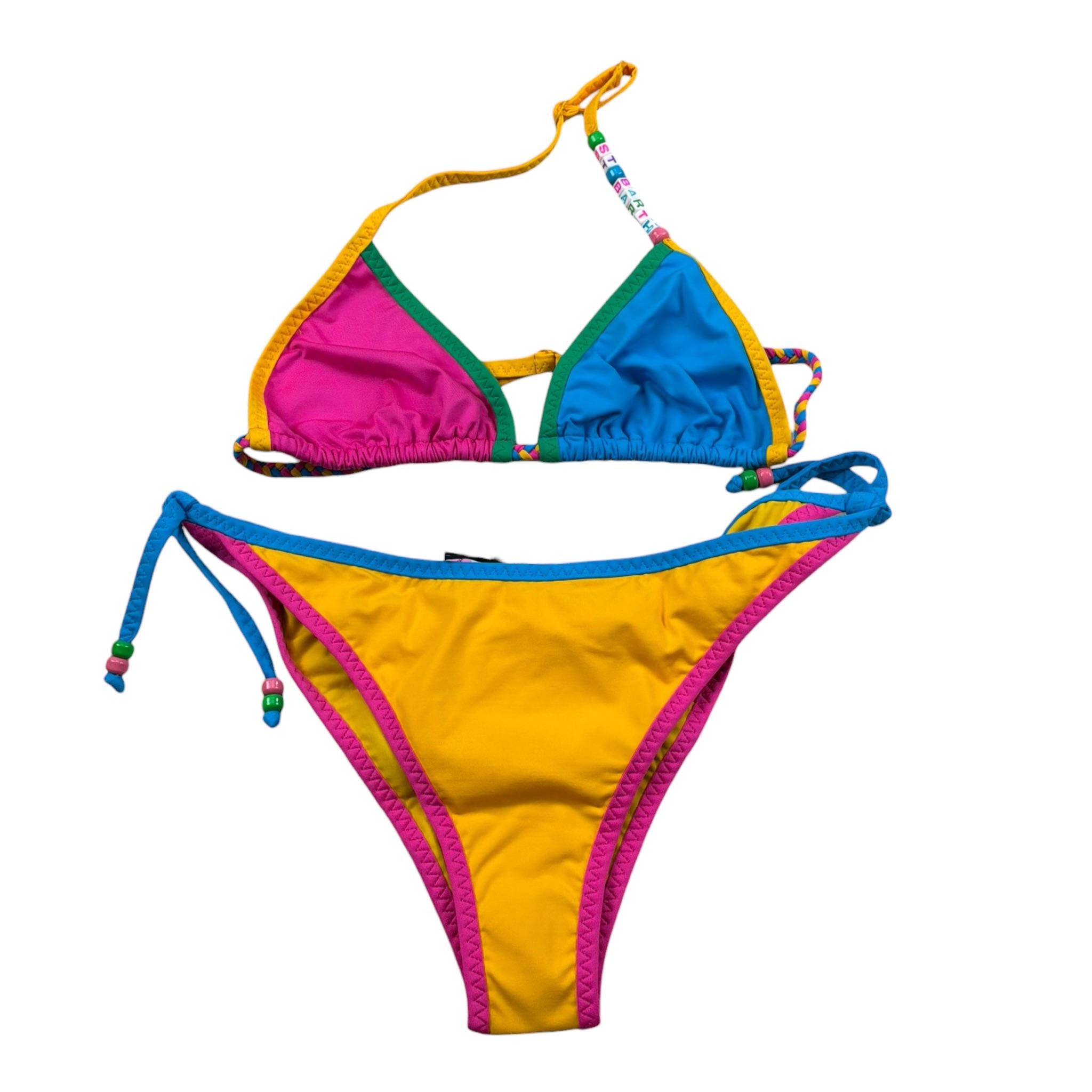 Saint Barth Costume 2 Pezzi Triangolo-Mutandina per Bambina CHARMS MULTICOLOR SAINT BARTH 