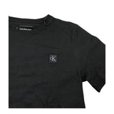 Calvin Klein T-Shirt Girocollo Tinta Unita con Logo per Bambino IU0IU00543 NERO CALVIN KLEIN 
