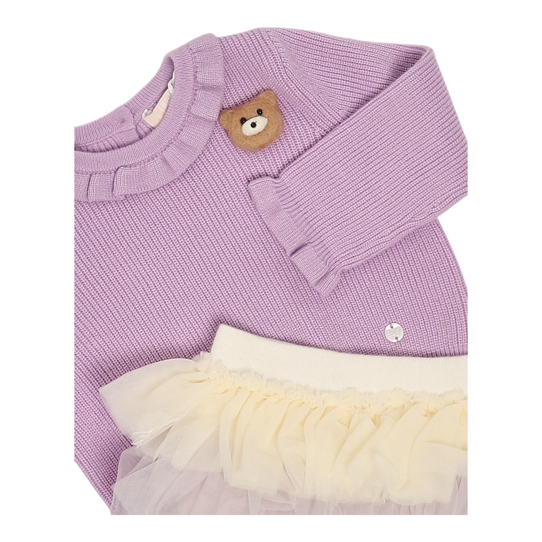 LIU JO complet 2 pezzi maglia-gonna  Lilla per Neonata HF4051 LILLA LIU JO 