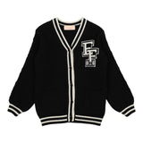 ELISABETTA FRANCHI cardigan tinta unita con profili in contrasto Nero per Bambina EFMA142 NERO ELISABETTA FRANCHI 
