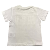 Cesare Paciotti Rundhals-T-Shirt, einfarbig, mit weißem Logo-Print für Neugeborene