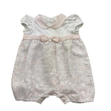 Ninnaoh Pagliaccetto Tinta Unita con Applicazione E Ricami per Neonata E25P4 BIANCO NINNAOH 