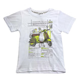 Bern T-Shirt Rundhals Einfarbig mit Print Weiß für Jungen