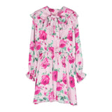 MISS BLUMARINE abito tinta unita con fantasia fiori Rosa per Bambina IF3164 ROSA MISS BLUMARINE 