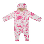 SAINT BARTH eskimo tinta unita con stampa fantasia Bianco/fuxia per Neonata GLC001 BIANCO/FUXIA SAINT BARTH 