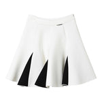 TWINSET gonna tinta unita con contrasti Bianco per Bambina 242GJ2012 BIANCO TWINSET 