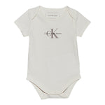 Calvin Klein Body Tinta Unita Mezza Manica per Neonato IN0IN00014 CREMA CALVIN KLEIN 