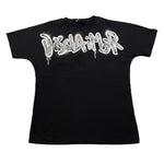 DISCLAIMER t-shirt girocollo tinta unita con stampa in contrasto Nero per Bambino 24IDK58245 NERO DISCLAIMER 