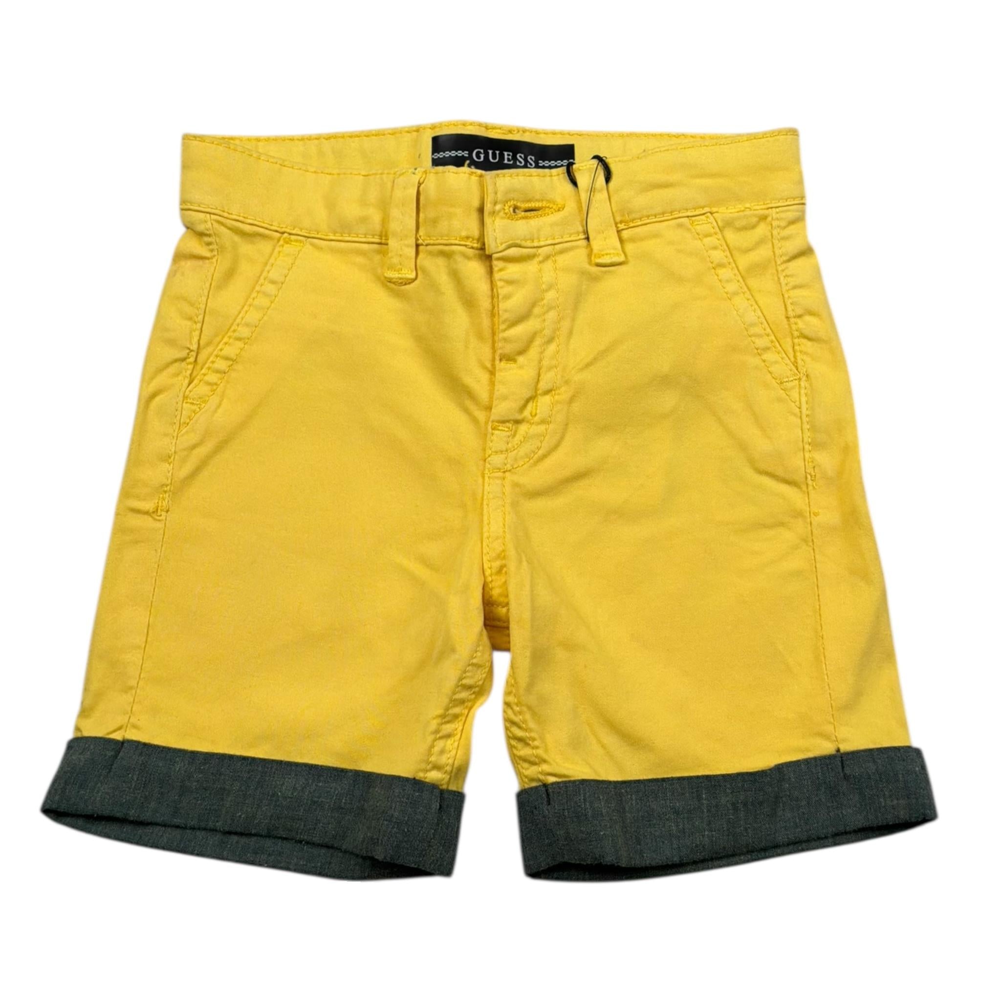 Guess Bermuda Tinta Unita con Girovita Regolabile per Neonato I1RD04WD3T0 GIALLO GUESS 