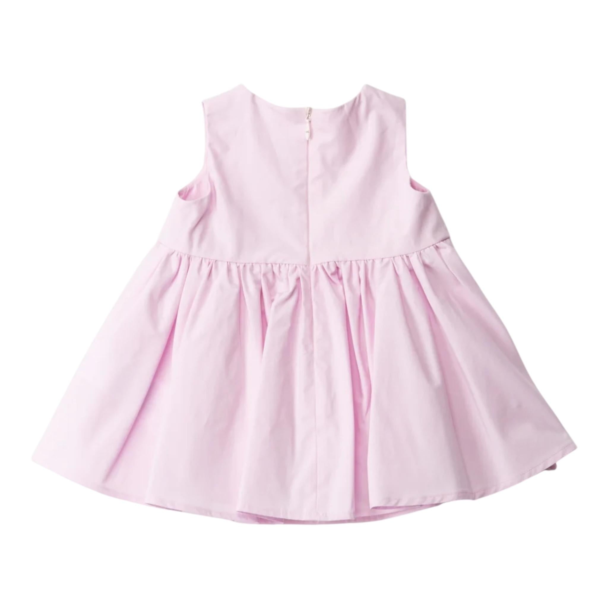 Elisabetta Franchi Abito Giromanica Tinta Unita con Ricami per Neonata EGAB206 ROSA ELISABETTA FRANCHI 