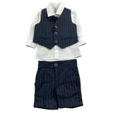 Shako' Komplettes 3-teiliges Hemd-Weste-Hose-Set, Blau, für Neugeborene