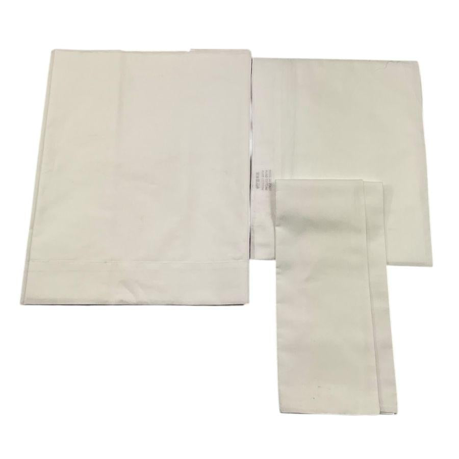 LE BEBE' set 3 pezzi lenzuola tinta unita cn ricami Bianco per Neonata LBG6023 BIANCO LE BEBE' 