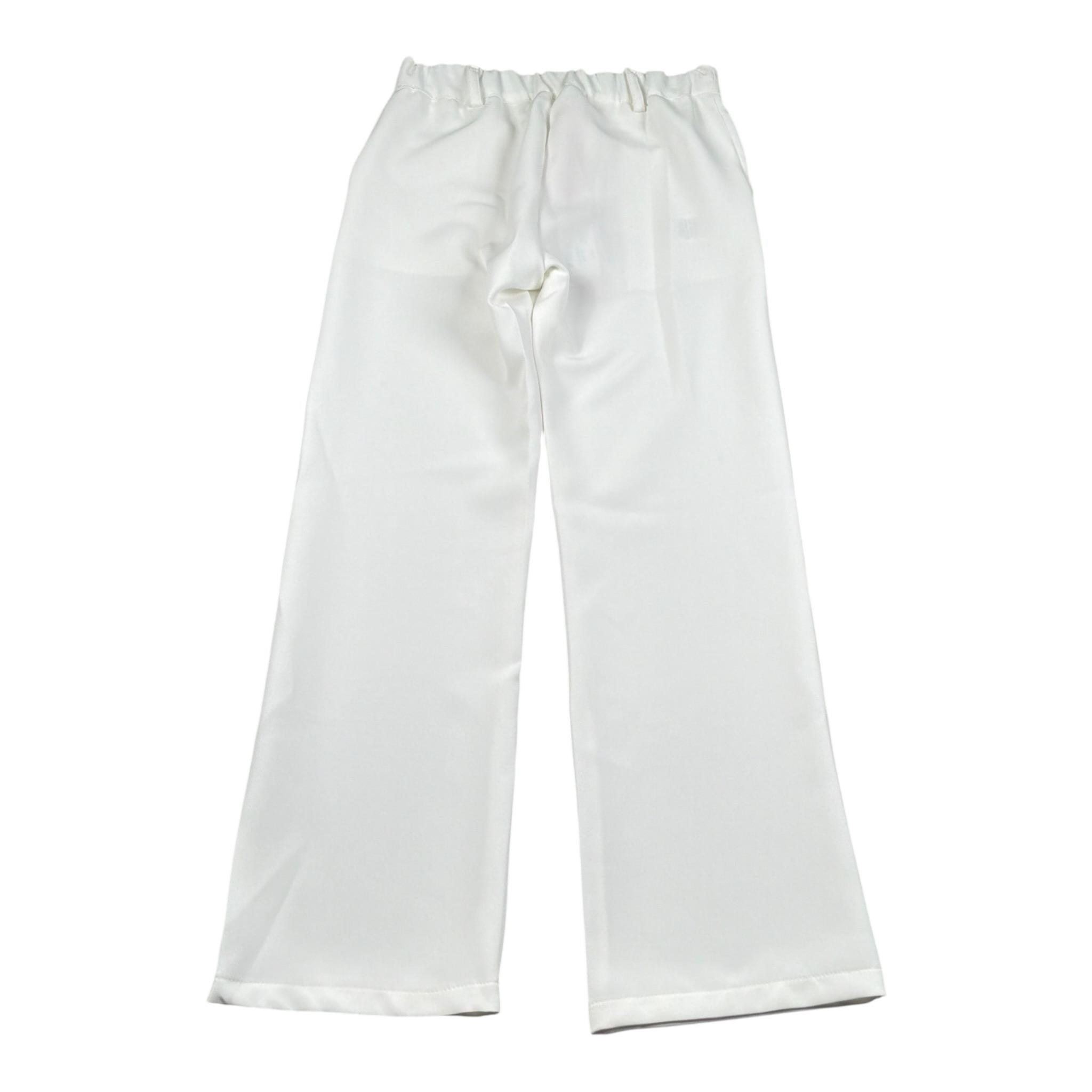 Kaos Pantalone Tinta Unita con Elastico In Vita per Bambina KS112 BIANCO KAOS 