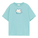 Missoni T-Shirt Girocollo Tinta Unita con Stampa per Bambino GW8P51 VERDE ACQUA MISSONI 