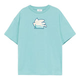 Missoni T-Shirt Girocollo Tinta Unita con Stampa per Bambino GW8P51 VERDE ACQUA MISSONI 