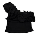 Marc Ellis Top Tinta Unita con Balze per Bambina JMJTP14169 NERO MARC ELLIS 