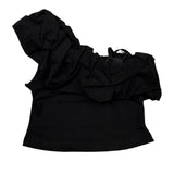 Marc Ellis Top Tinta Unita con Balze per Bambina JMJTP14169 NERO MARC ELLIS 