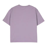 Aspesi – Einfarbiges T-Shirt mit Rundhalsausschnitt und lila Aufdruck für Jungen