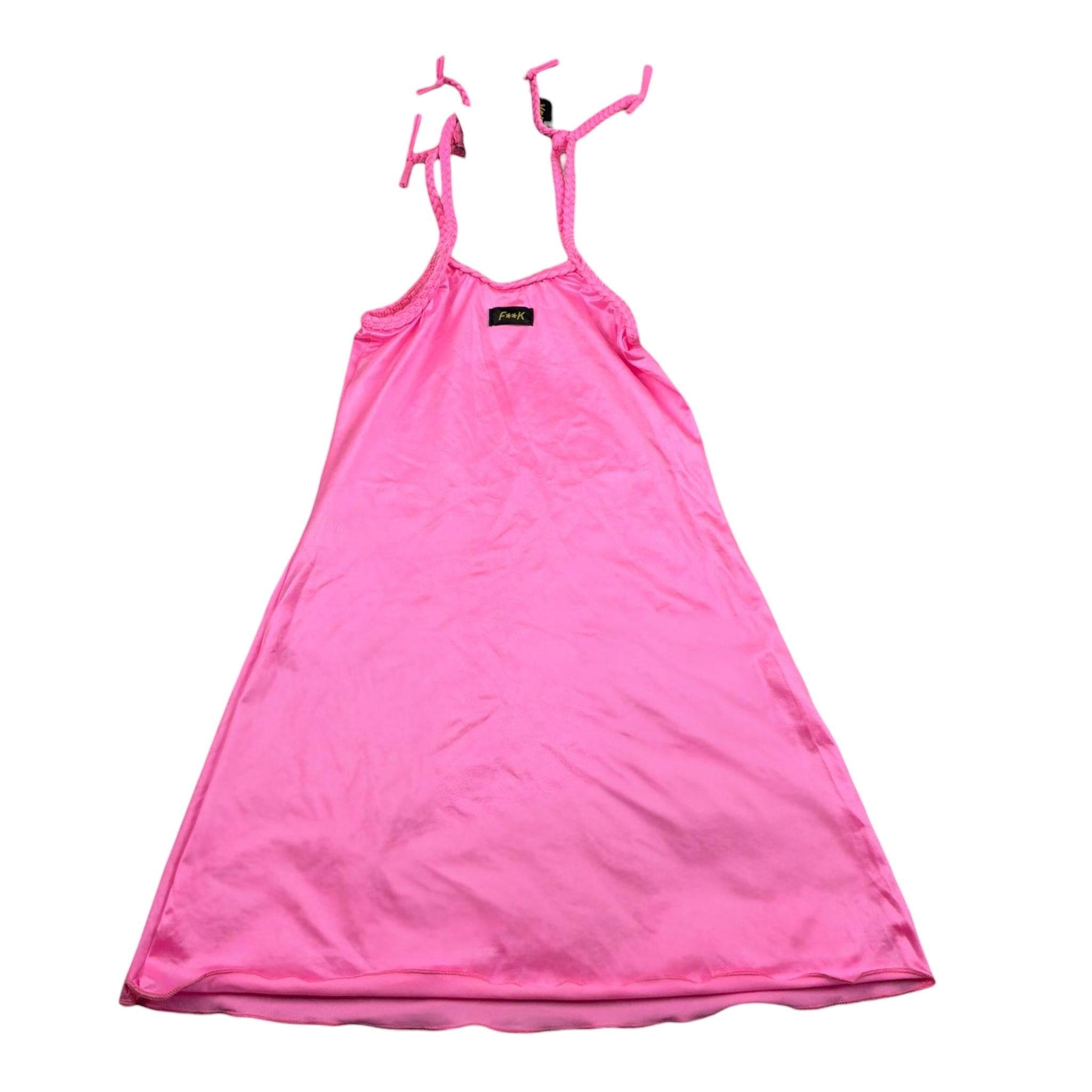 F**K Abito A Bretelle Tinta Unita per Bambina FJ241006PK ROSA FLUO F**K 