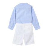 Mayoral Completo 2 Pezzi Camicia-Bermuda Bicolore per Bambino 3230 BIANCO/AZZURRO MAYORAL 