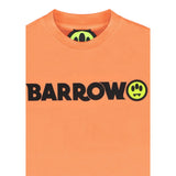 Barrow Kids T-Shirt Girocollo tinta unita con Stampa Arancione per Bambino S5BKJUTH063 ARANCIONE BARROW KIDS 