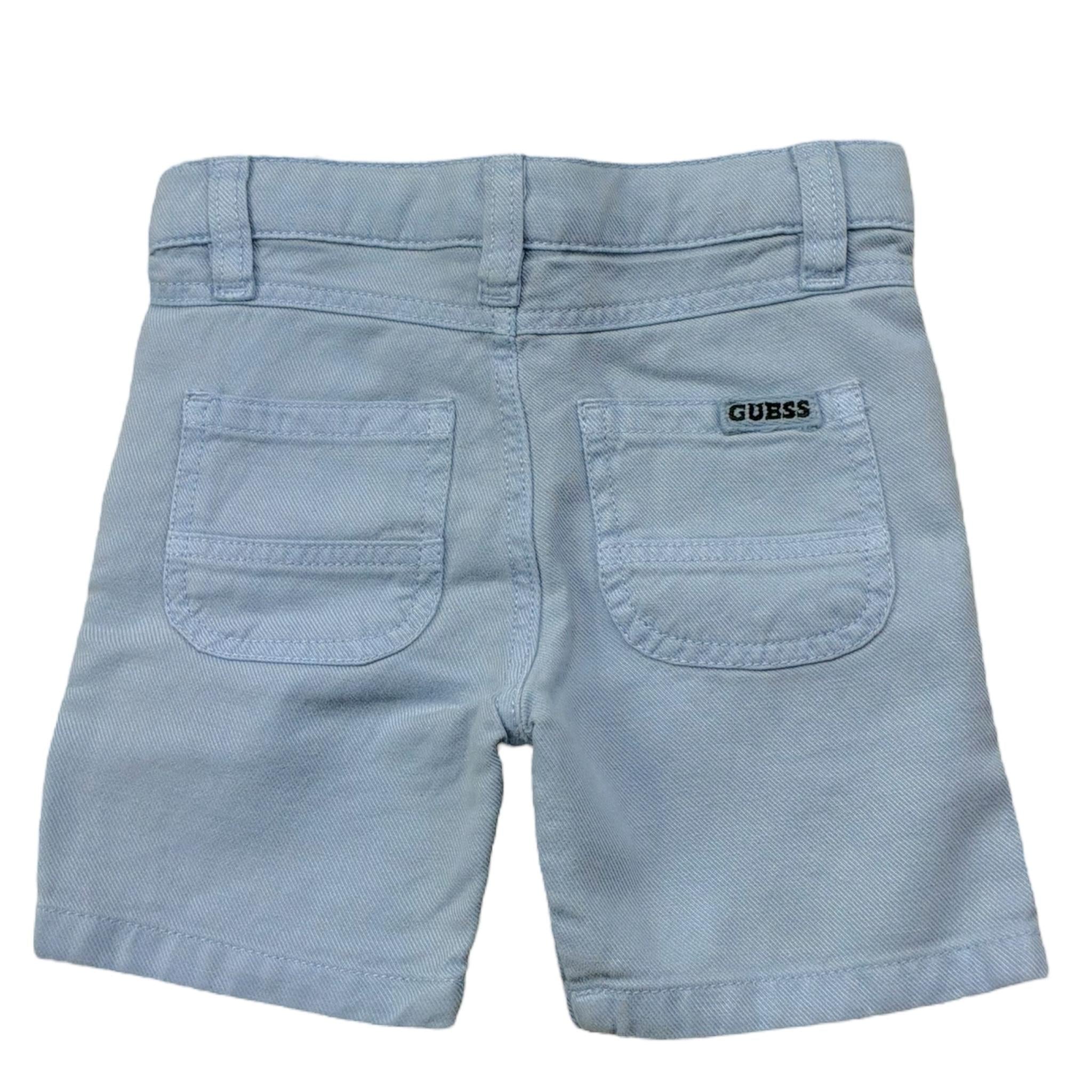 Guess Bermuda Tinta Unita con Girovita Regolabile per Neonato N5GD07WHAR0 AZZURRO GUESS 