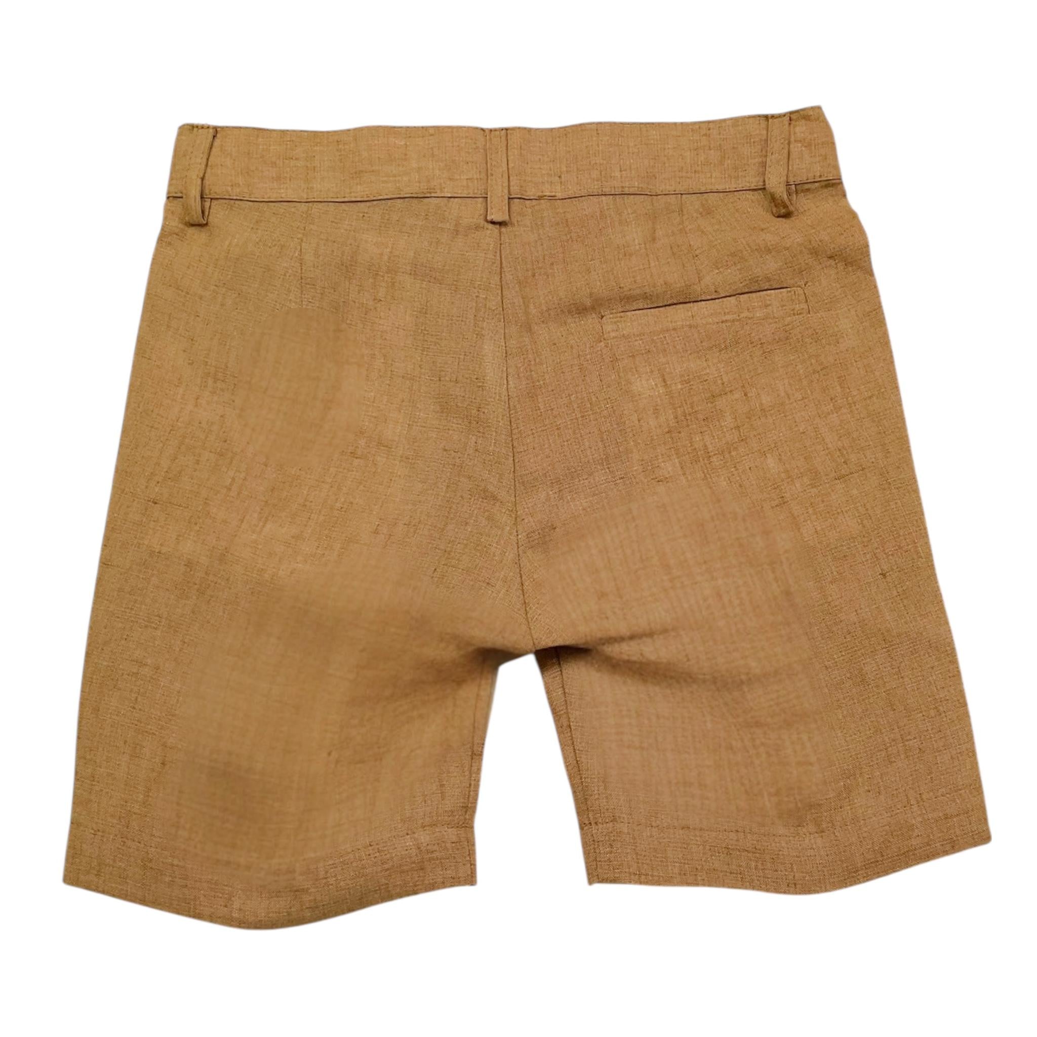 Little Bear Bermuda Tinta Unita con Girovita Regolabile per Neonato 8229N MARRONE LITTLE BEAR 