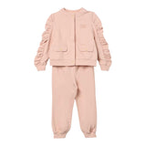 ELISABETTA FRANCHI completo 2 pezzi felpa-pantalone tinta unita Rosa per Bambina EGCM005 ROSA ELISABETTA FRANCHI 