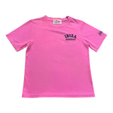 Saint Barth T-Shirt Girocollo Tinta Unita con Stampa per Bambina 00315L ROSA FLUO SAINT BARTH 