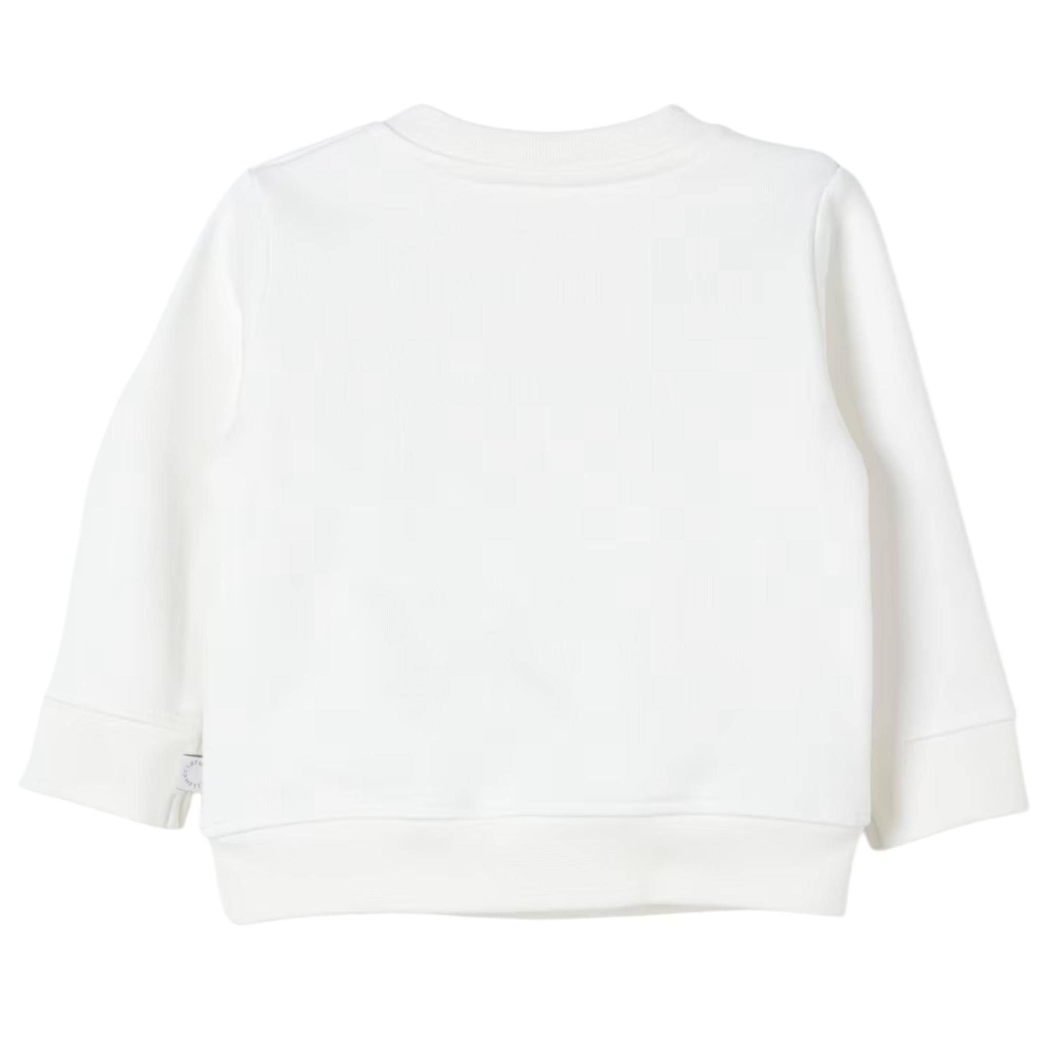 STELLA McCARTNEY felpa chiusa girocollo tinta unita con logo Bianco per Bambina TV4P30 BIANCO STELLA McCARTNEY 